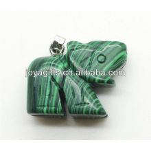 Pendentif en perle semi-précieuse en perle de malachite naturelle de haute qualité